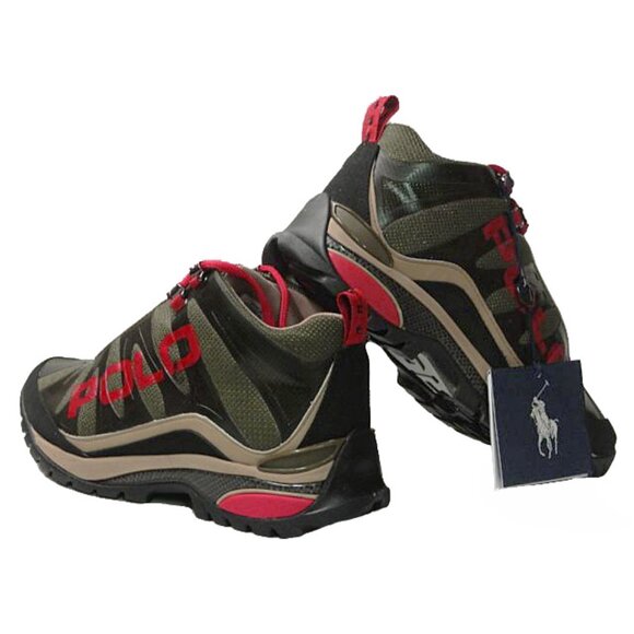 NEW Vintage Polo Ralph Lauren Spielman Trail Hiking Boots! Green Black  Big Polo main image 5